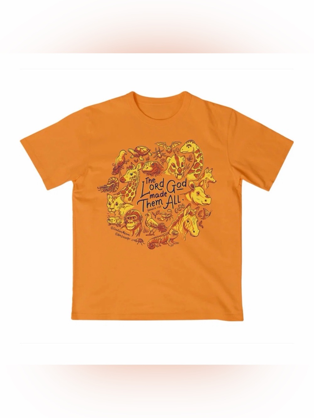 The Lord God Made Them All Youth Orange T-shirt